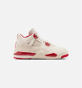 Air Jordan 4 Retro Valentine’s Day Preschool Lifestyle Shoe – Pale Ivory/Sierra Red/Tough Red