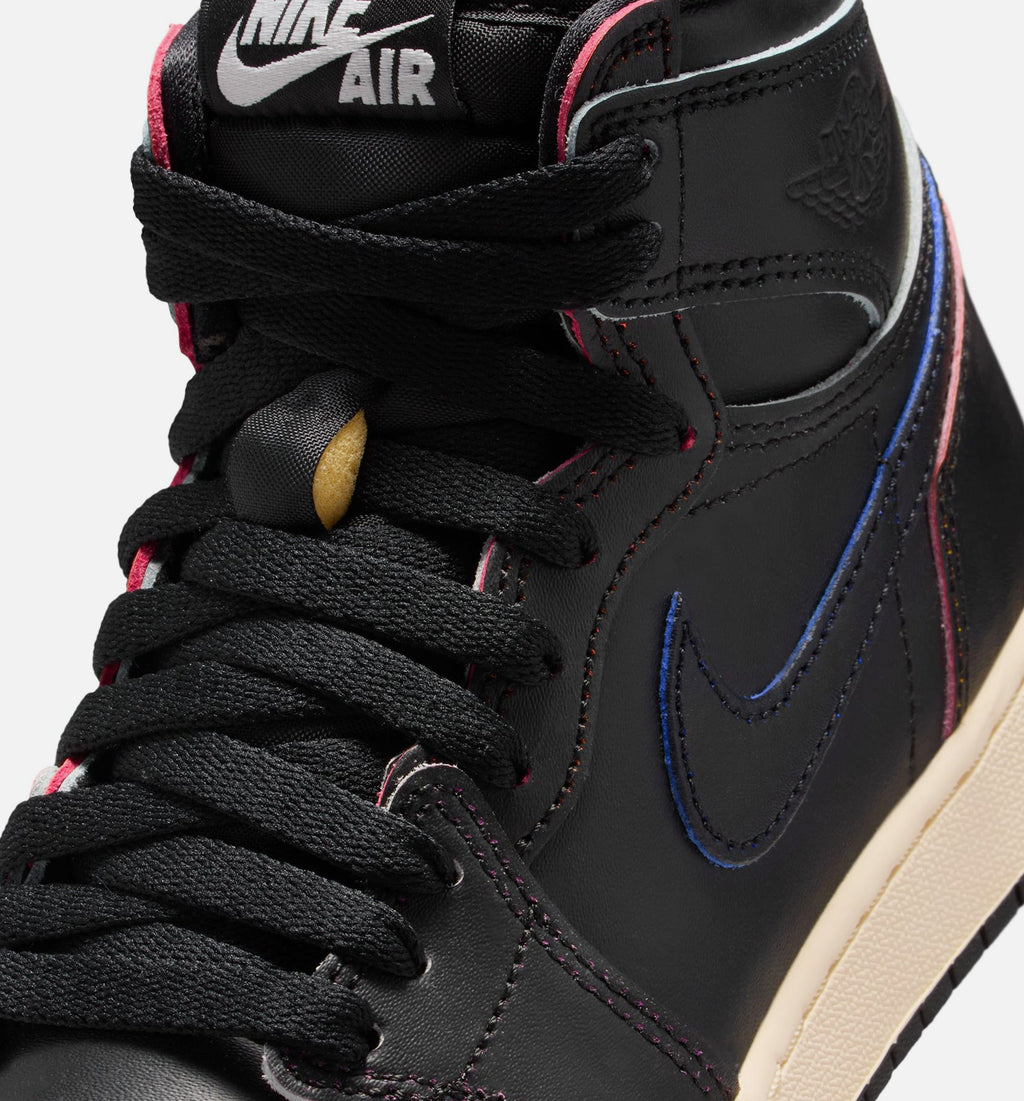 Air Jordan 1 Retro High OG Grade School Lifestyle Shoe – Black/Muslin