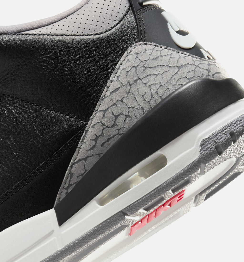 Air Jordan 3 Retro Black Cement Men’s Lifestyle Shoe – Black/Fire Red/Cement Grey/Summit White