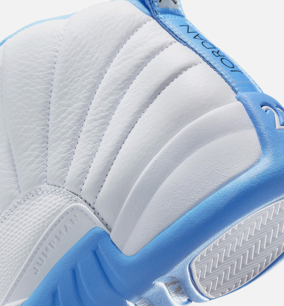 Air Jordan 12 Retro White and University Blue Men’s Lifestyle Shoe – White/University Blue/Metallic Silver