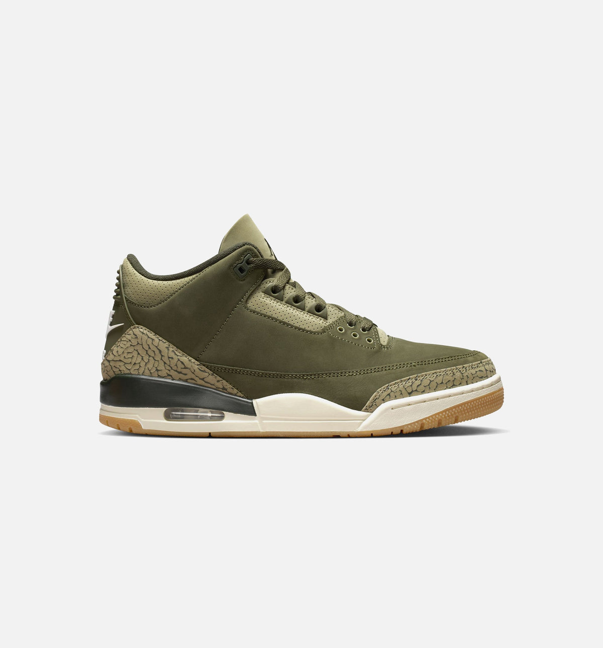 Air Jordan 3 Retro Medium Olive Men’s Lifestyle Shoe – Medium Olive/Sequoia/Neutral Olive/Sail/Total Crimson