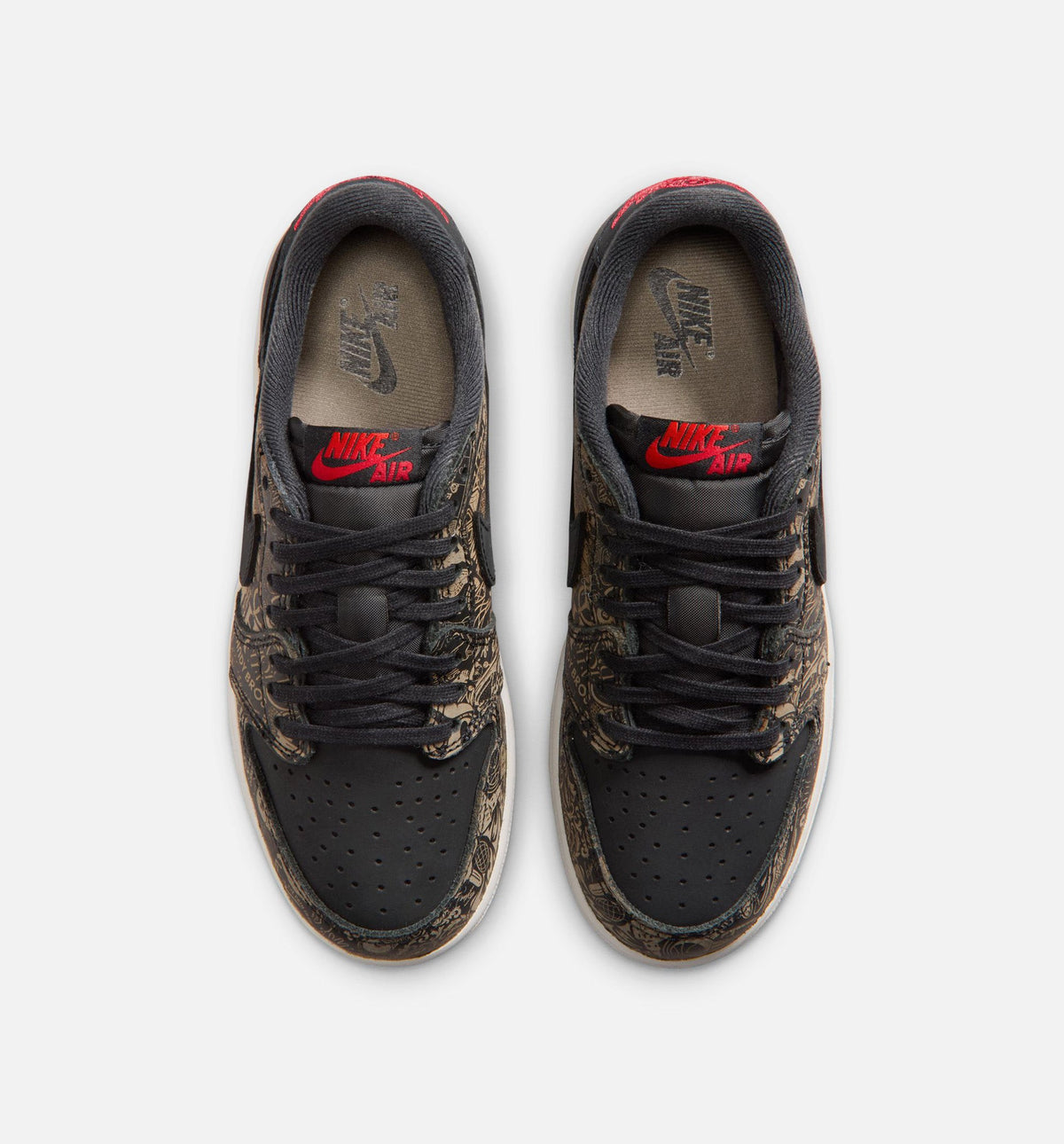 Air Jordan 1 Retro Low OG Laser Grade School Lifestyle Shoe – Black/Varsity Red/Summit White