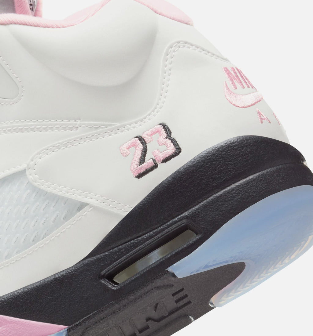 Air Jordan 5 Retro Medium Soft Pink Men’s Lifestyle Shoe – White/Soft Pink/Black