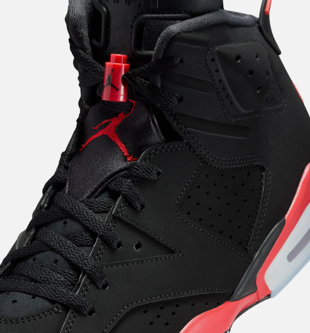 Air Jordan 6 Retro Infrared Salesman Men’s Lifestyle Shoe – Black/Light Crimson