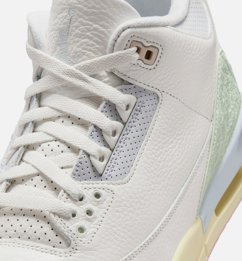 Air Jordan 3 Retro Sail and Jade Aura Men’s Lifestyle Shoe – Sail/Jade Aura/Aura/Iced Carmine