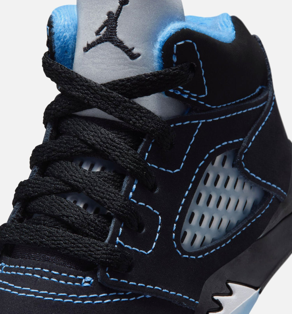 Air Jordan 5 Retro Black Carolina Infant/Toddler Lifestyle Shoe – Black/University Blue/White