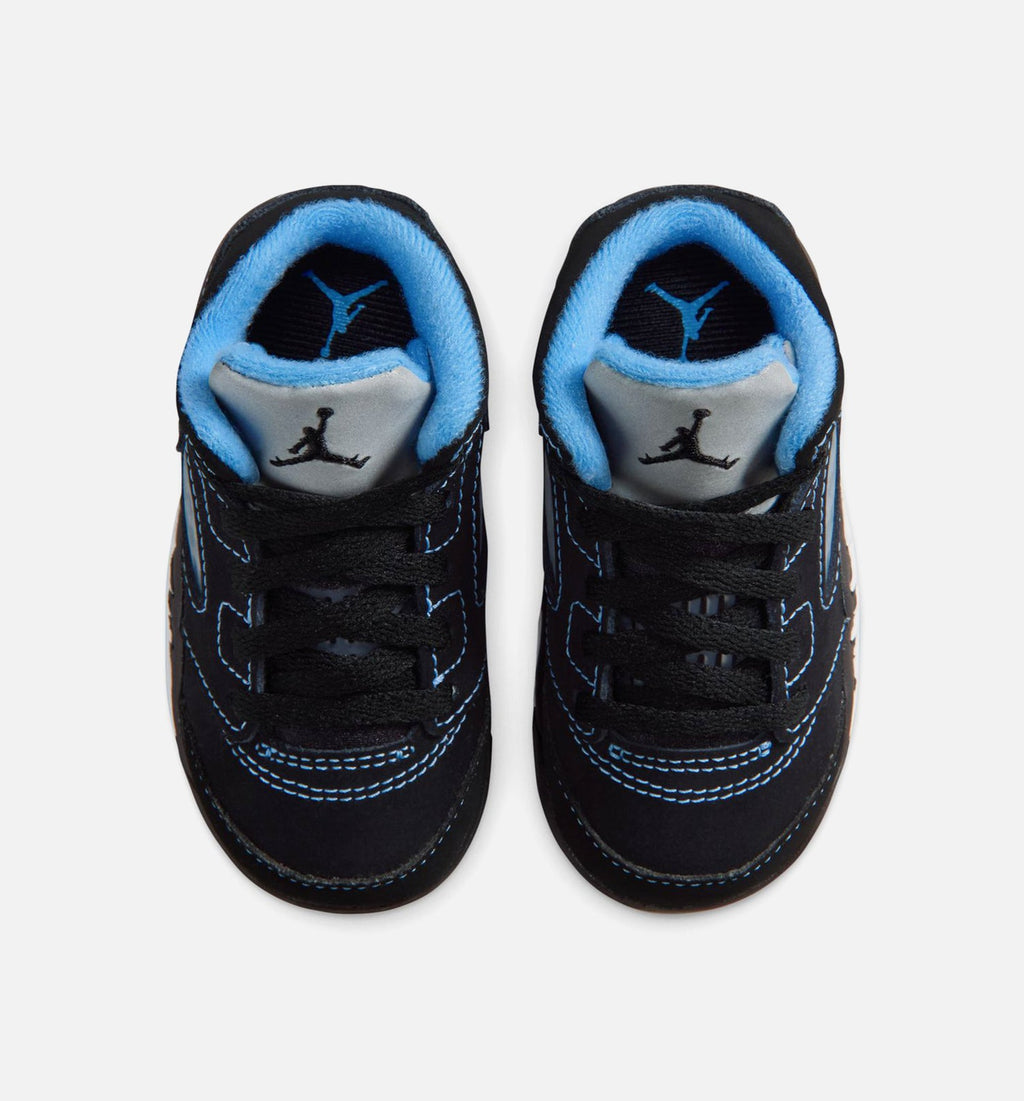 Air Jordan 5 Retro Black Carolina Infant/Toddler Lifestyle Shoe – Black/University Blue/White