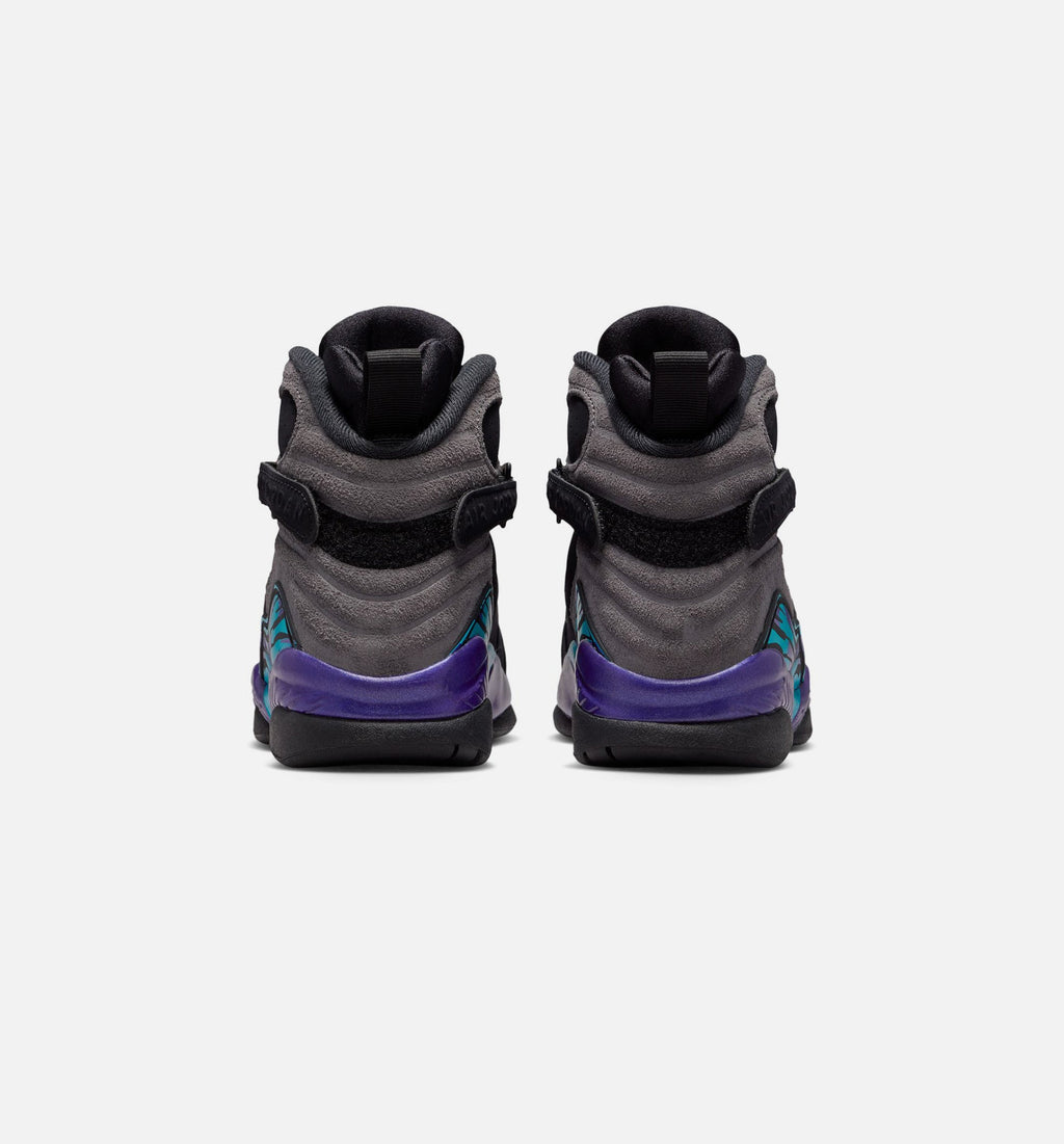 Air Jordan 8 Retro Aqua Grade School Lifestyle Shoe – Black/Multi-Color/Bright Concord