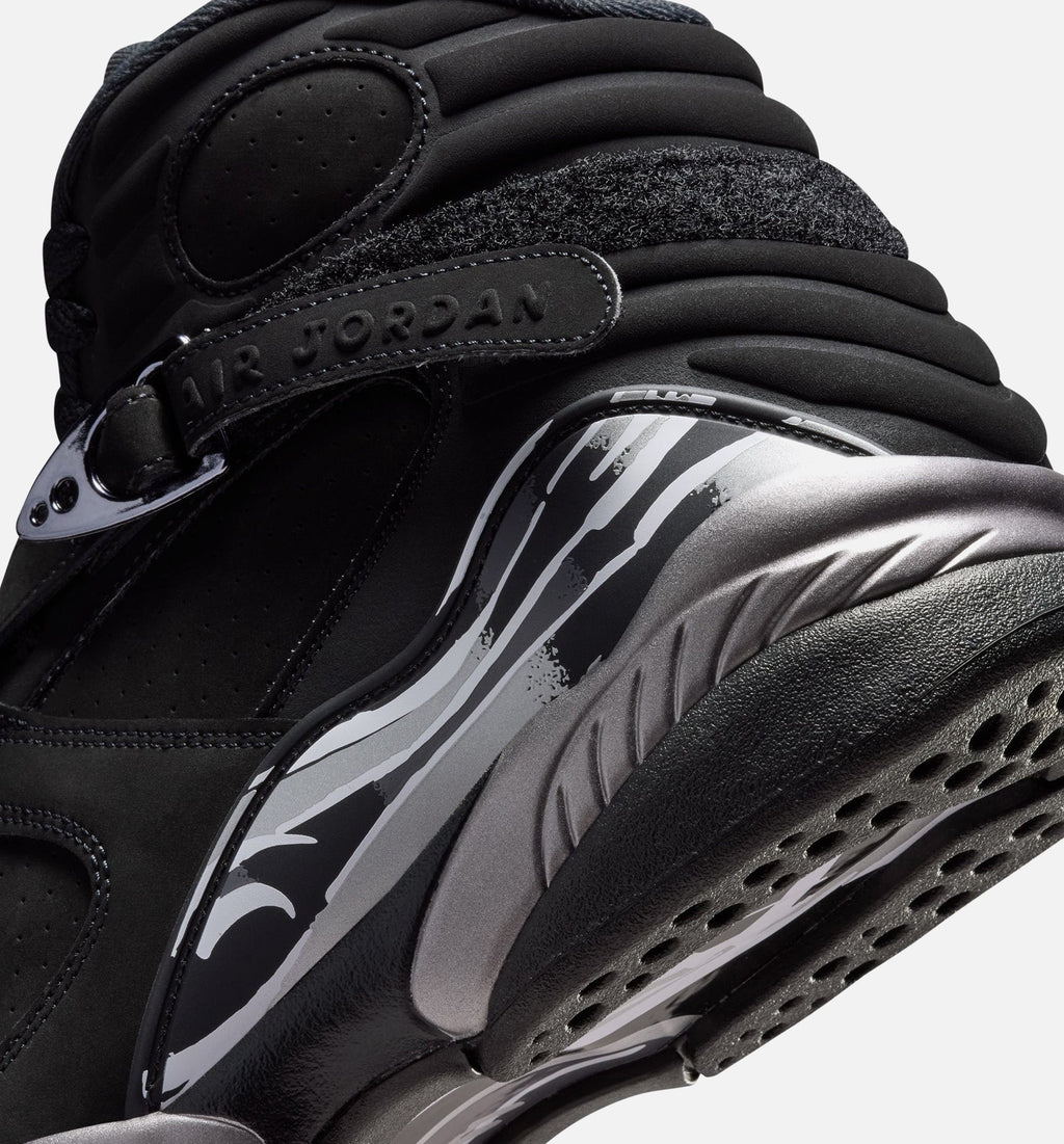 Air Jordan 8 Retro Chrome Black and Light Graphite Men’s Lifestyle Shoe – Black/White/Light Graphite