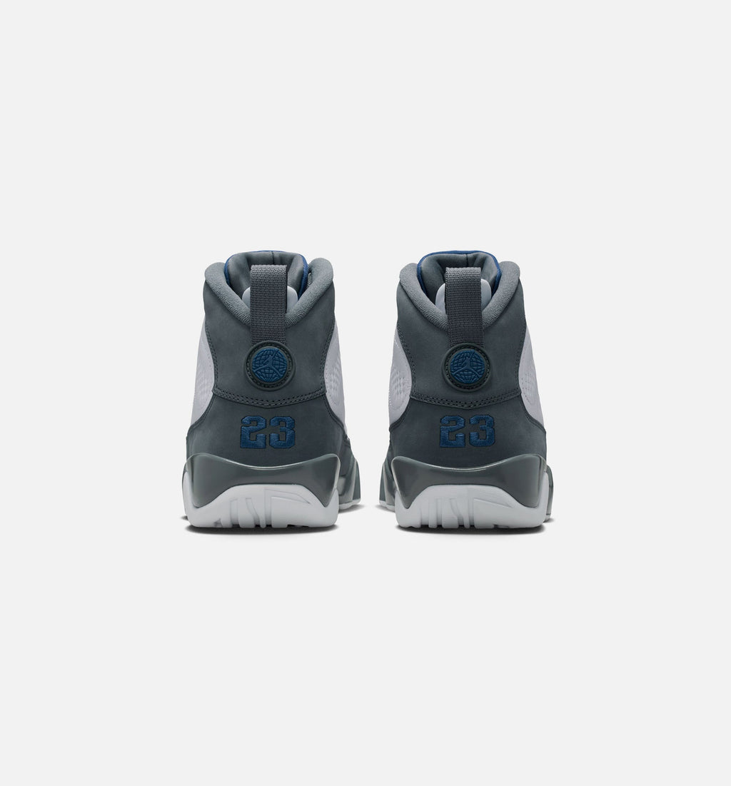 Air Jordan 9 Retro Flint Grey and French Blue Men’s Lifestyle Shoe – White/French Blue/Flint Grey