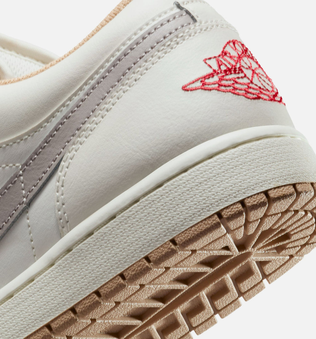 Air Jordan 1 Low Men’s Lifestyle Shoe – Sail/Fire Red/College Grey/Hemp