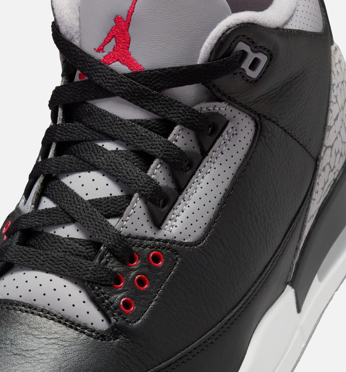 Air Jordan 3 Retro Black Cement Men’s Lifestyle Shoe – Black/Fire Red/Cement Grey/Summit White
