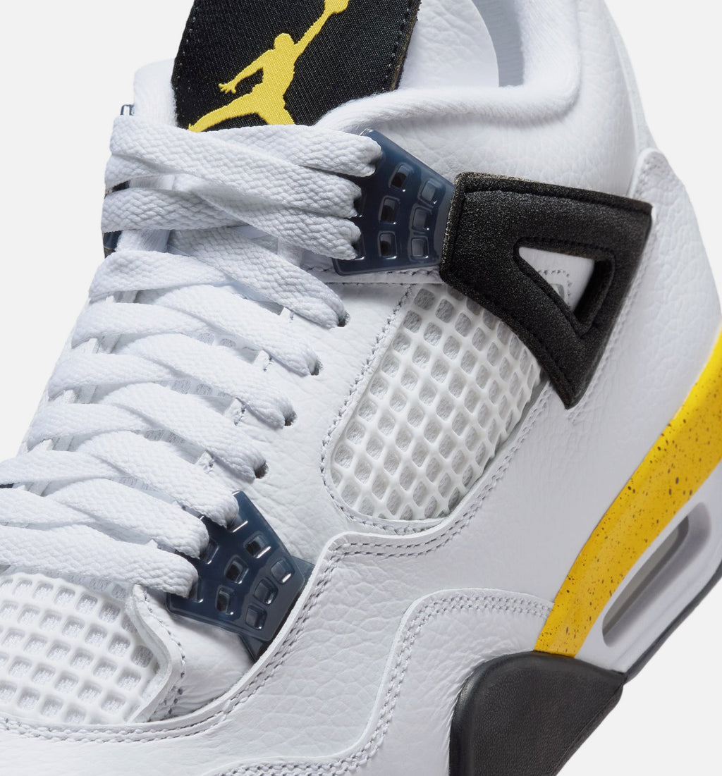 Air Jordan 4 Retro Rare Air Tour Yellow Men’s Lifestyle Shoe – White/Dark Blue Grey/Black/Tour Yellow