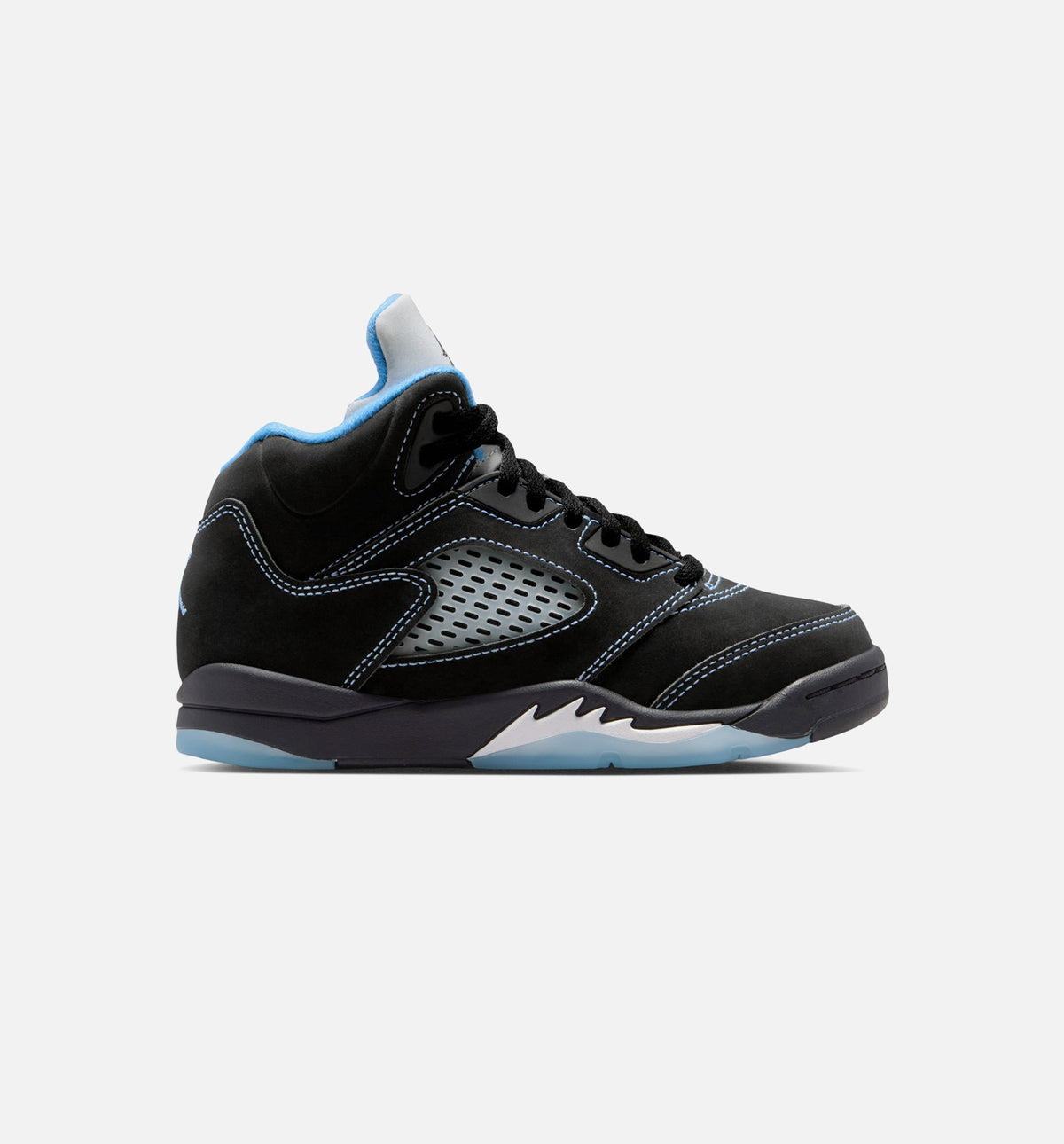 Air Jordan 5 Retro Black Carolina Preschool Lifestyle Shoe – Black/University Blue/White