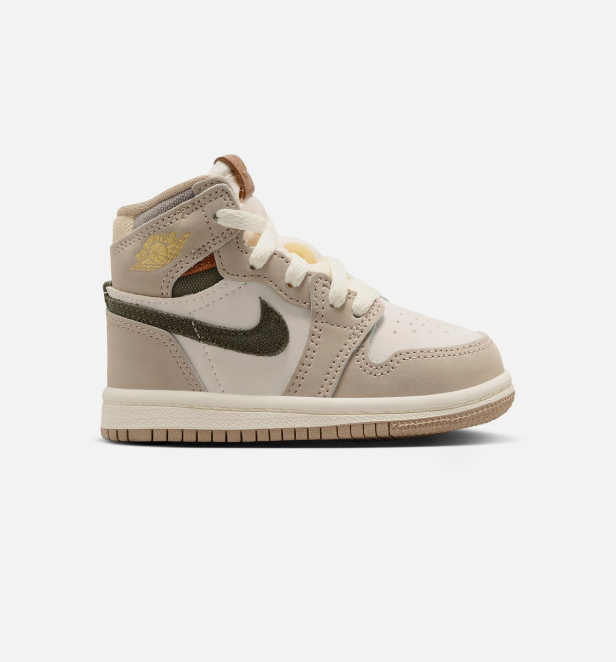 Air Jordan 1 Retro High OG Infant/Toddler Lifestyle Shoe – Khaki/Sail/Coconut Milk/Cargo Khaki