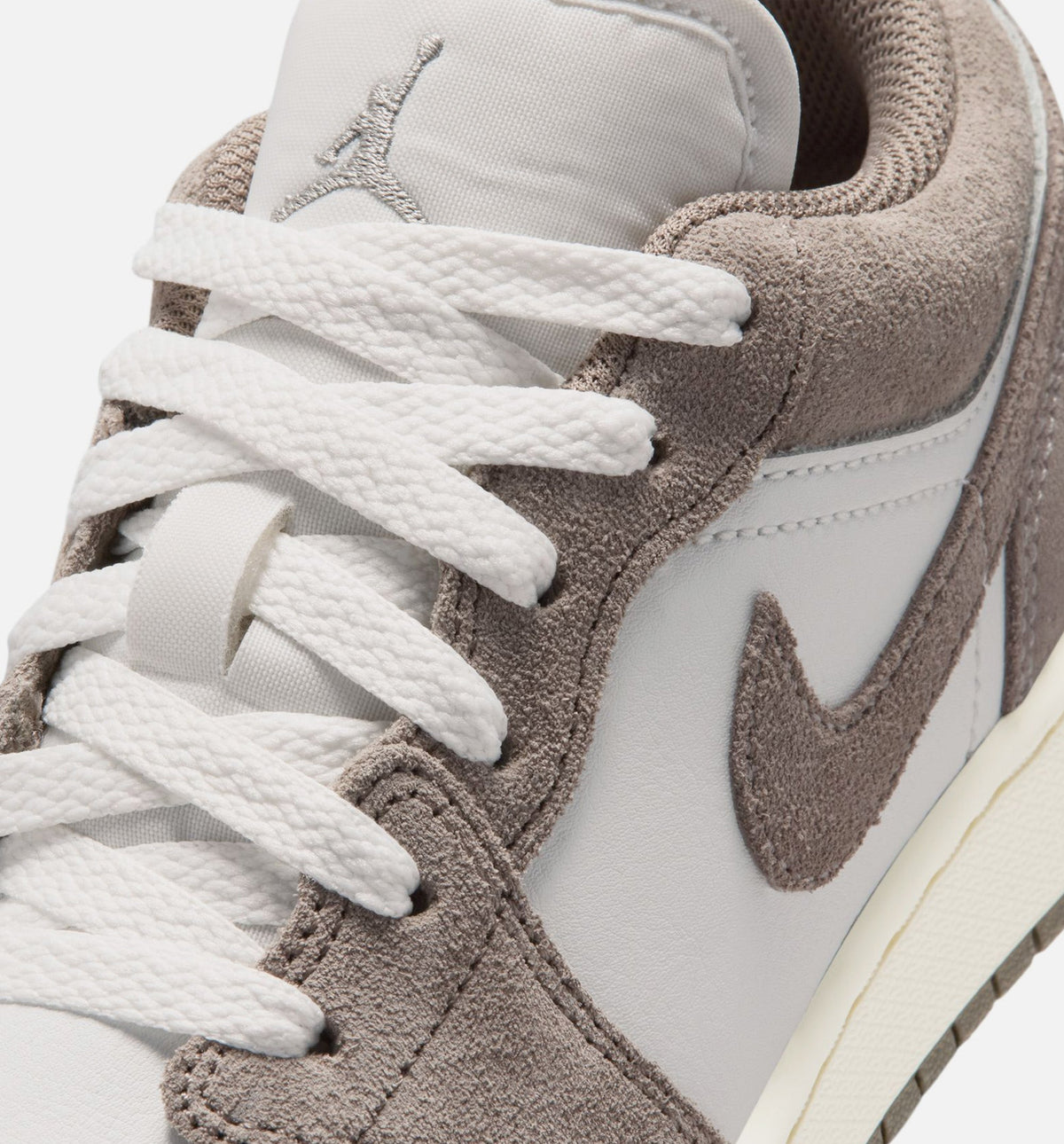 Air Jordan 1 Low Grade School Lifestyle Shoe – Olive Grey/Enigma Stone/Summit White
