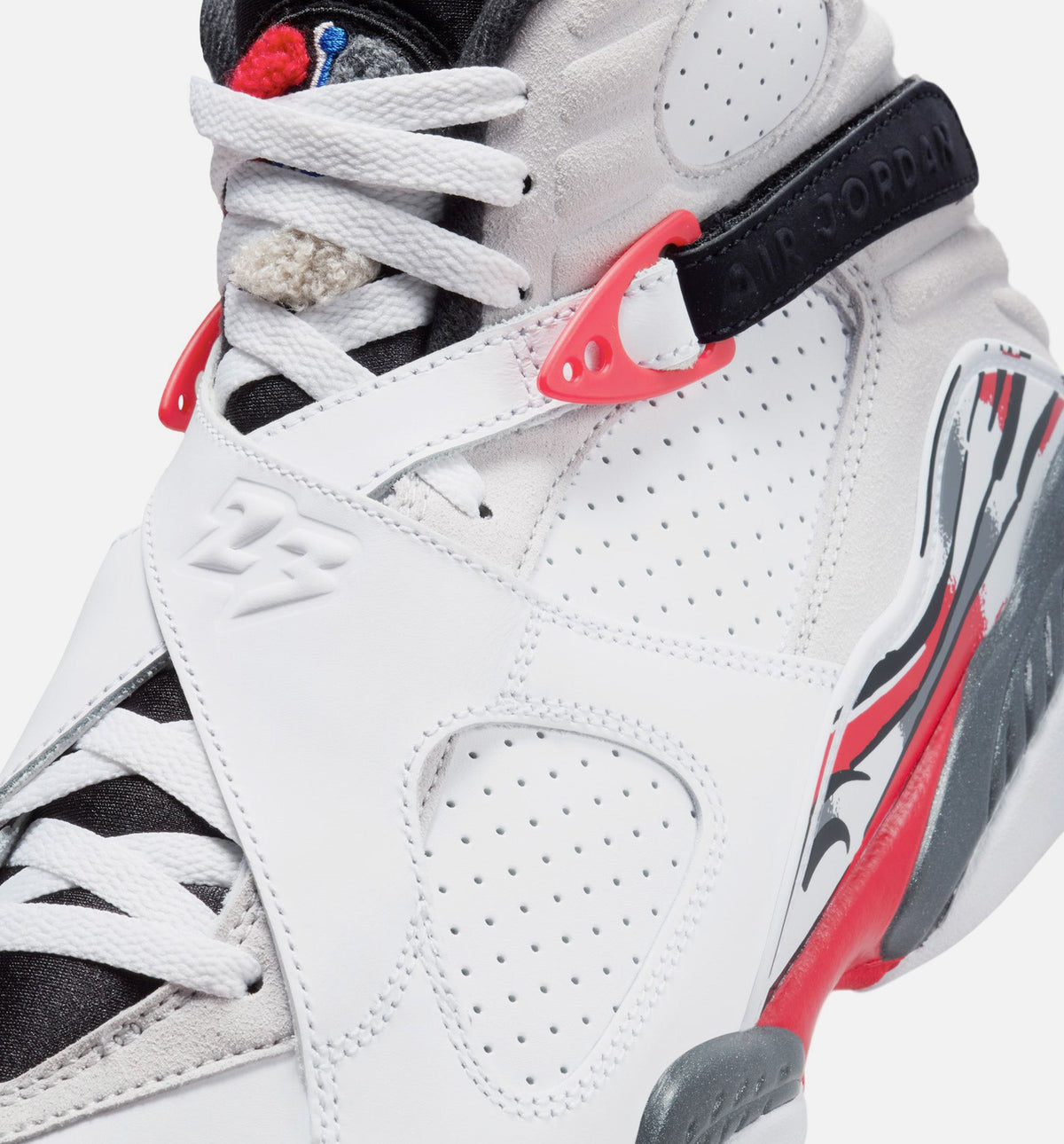 Air Jordan 8 Retro White and True Red Men’s Lifestyle Shoe – White/Black/True Red