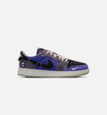 Air Jordan 1 Low OG Grade School Lifestyle Shoe – Regency Purple/Vapor Green/Black/Dark Raisin/Daybreak/Light Silver