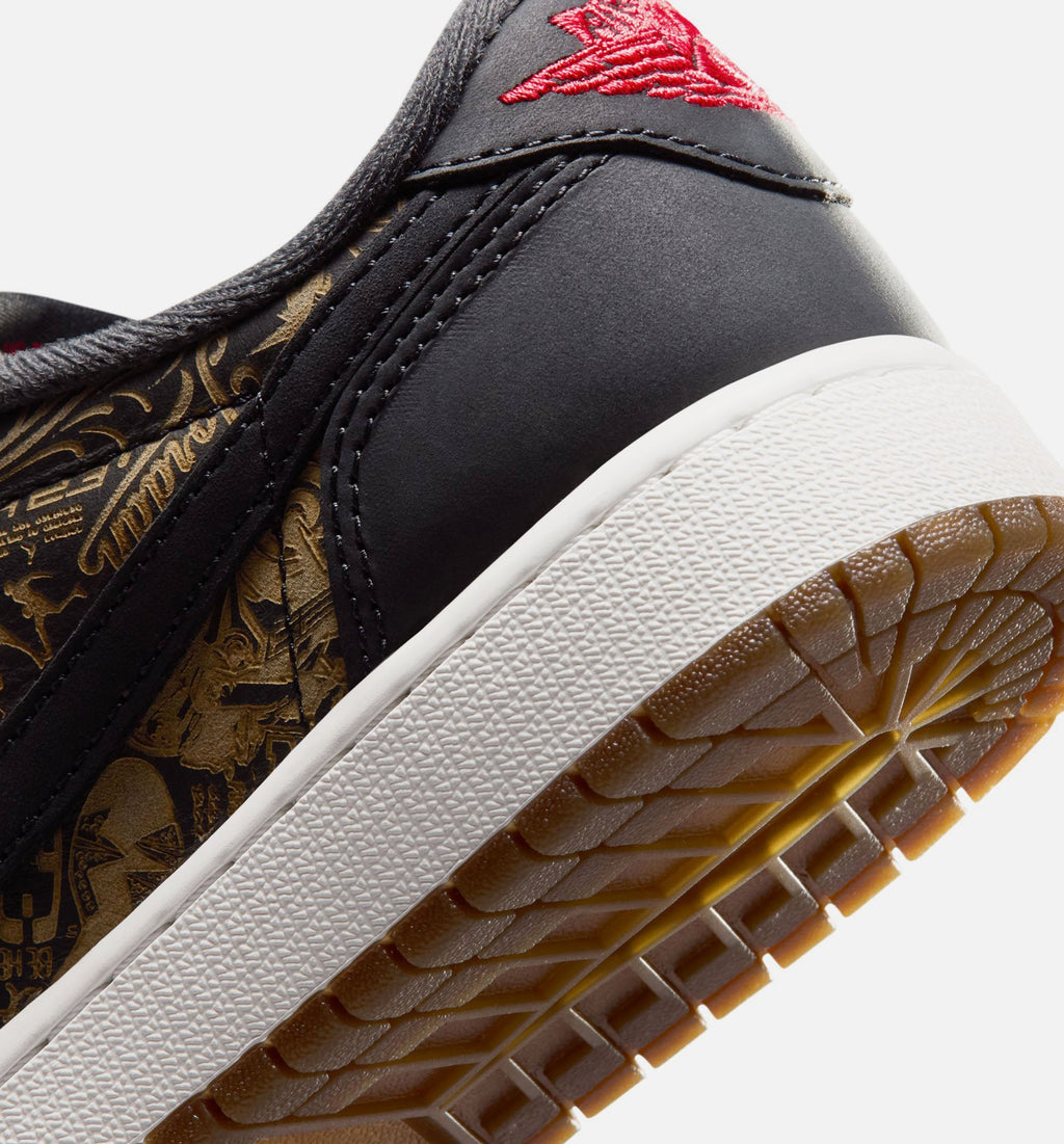 Air Jordan 1 Retro Low OG Laser Grade School Lifestyle Shoe – Black/Varsity Red/Summit White