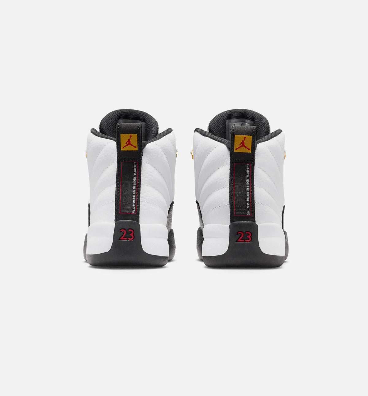 Air Jordan 12 Retro Taxi Infant/Toddler Lifestyle Shoe – White/Black/Taxi