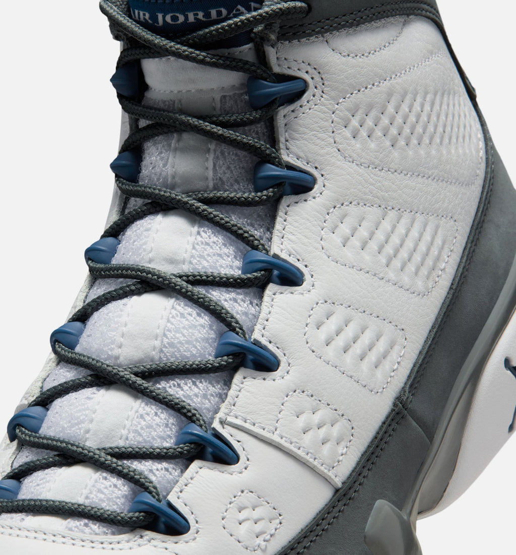 Air Jordan 9 Retro Flint Grey and French Blue Men’s Lifestyle Shoe – White/French Blue/Flint Grey