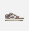 Air Jordan 1 Low Grade School Lifestyle Shoe – Olive Grey/Enigma Stone/Summit White
