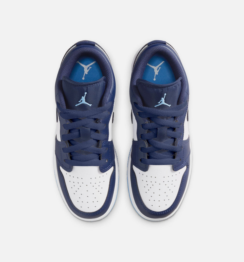 Air Jordan 1 Low Grade School Lifestyle Shoe – Midnight Navy/University Blue/White