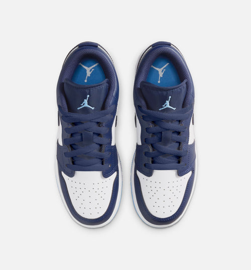 Air Jordan 1 Low Grade School Lifestyle Shoe – Midnight Navy/University Blue/White