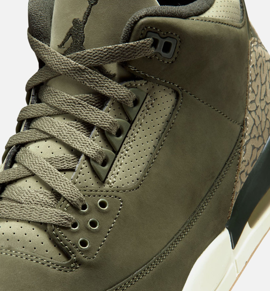 Air Jordan 3 Retro Medium Olive Men’s Lifestyle Shoe – Medium Olive/Sequoia/Neutral Olive/Sail/Total Crimson