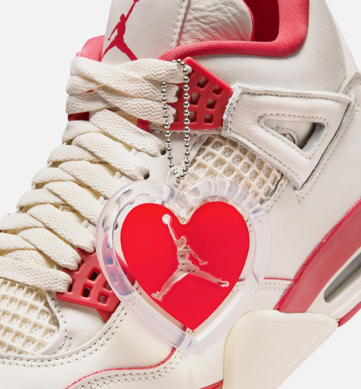 Air Jordan 4 Retro Valentine’s Day Women’s Lifestyle Shoe – Pale Ivory/Sierra Red/Tough Red