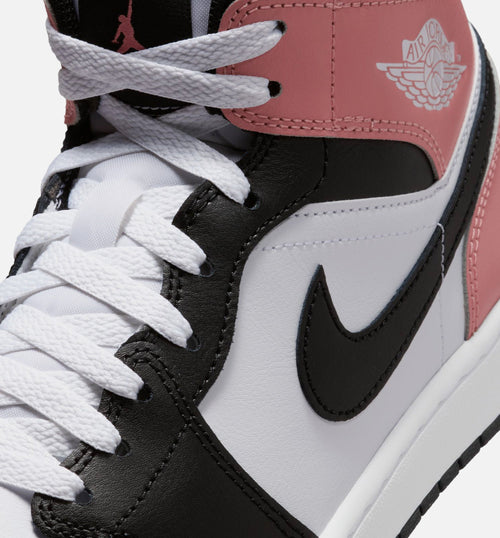 Air Jordan 1 Mid Men’s Lifestyle Shoe – White/Rust Pink/Black