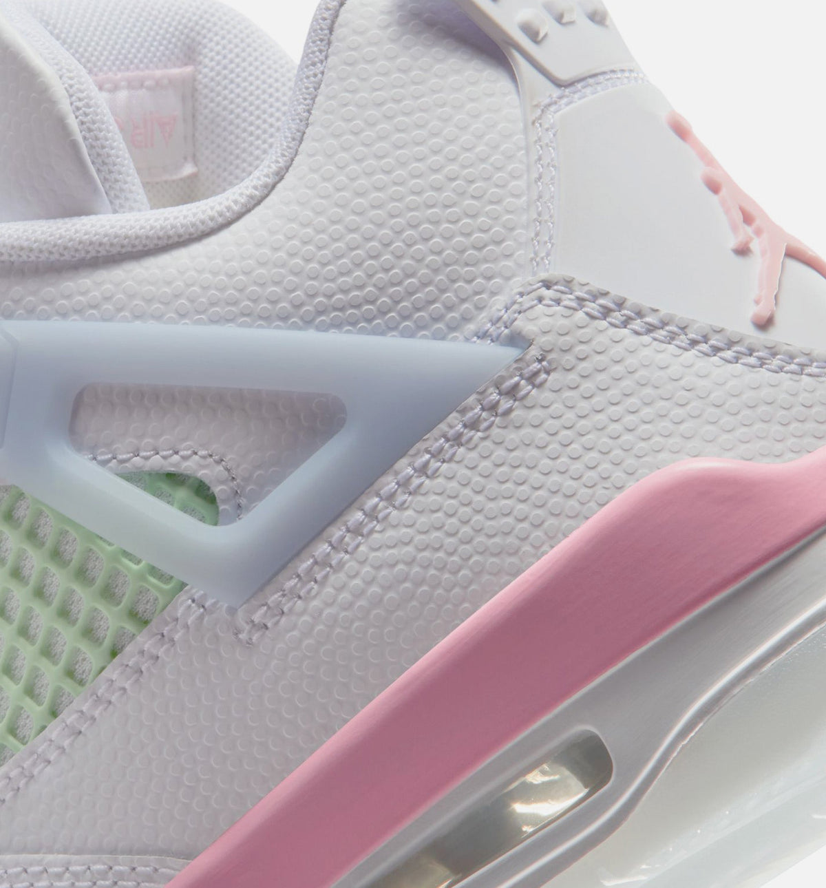 Air Jordan 4 Retro Medium Soft Pink Grade School Lifestyle Shoe – White/Medium Soft Pink/Half Blue