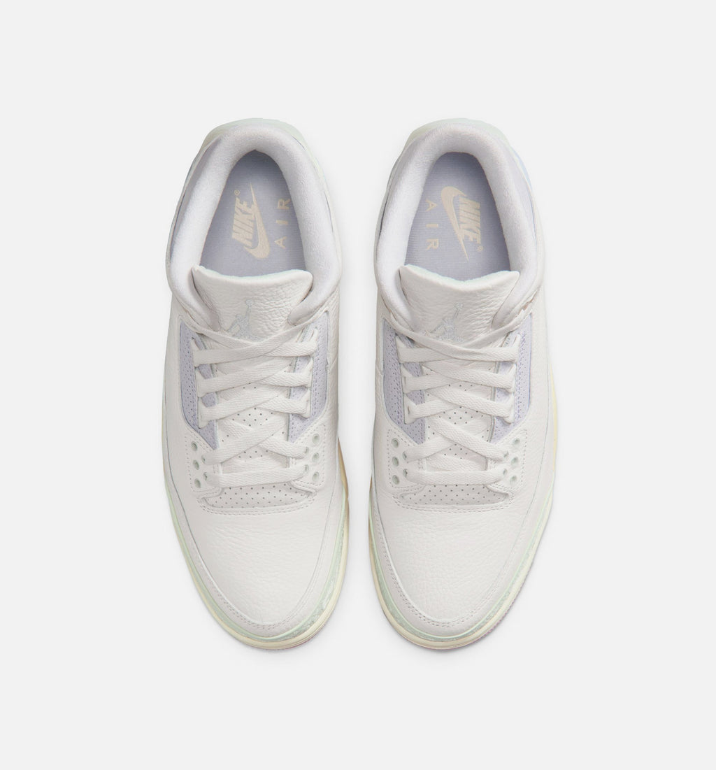 Air Jordan 3 Retro Sail and Jade Aura Men’s Lifestyle Shoe – Sail/Jade Aura/Aura/Iced Carmine