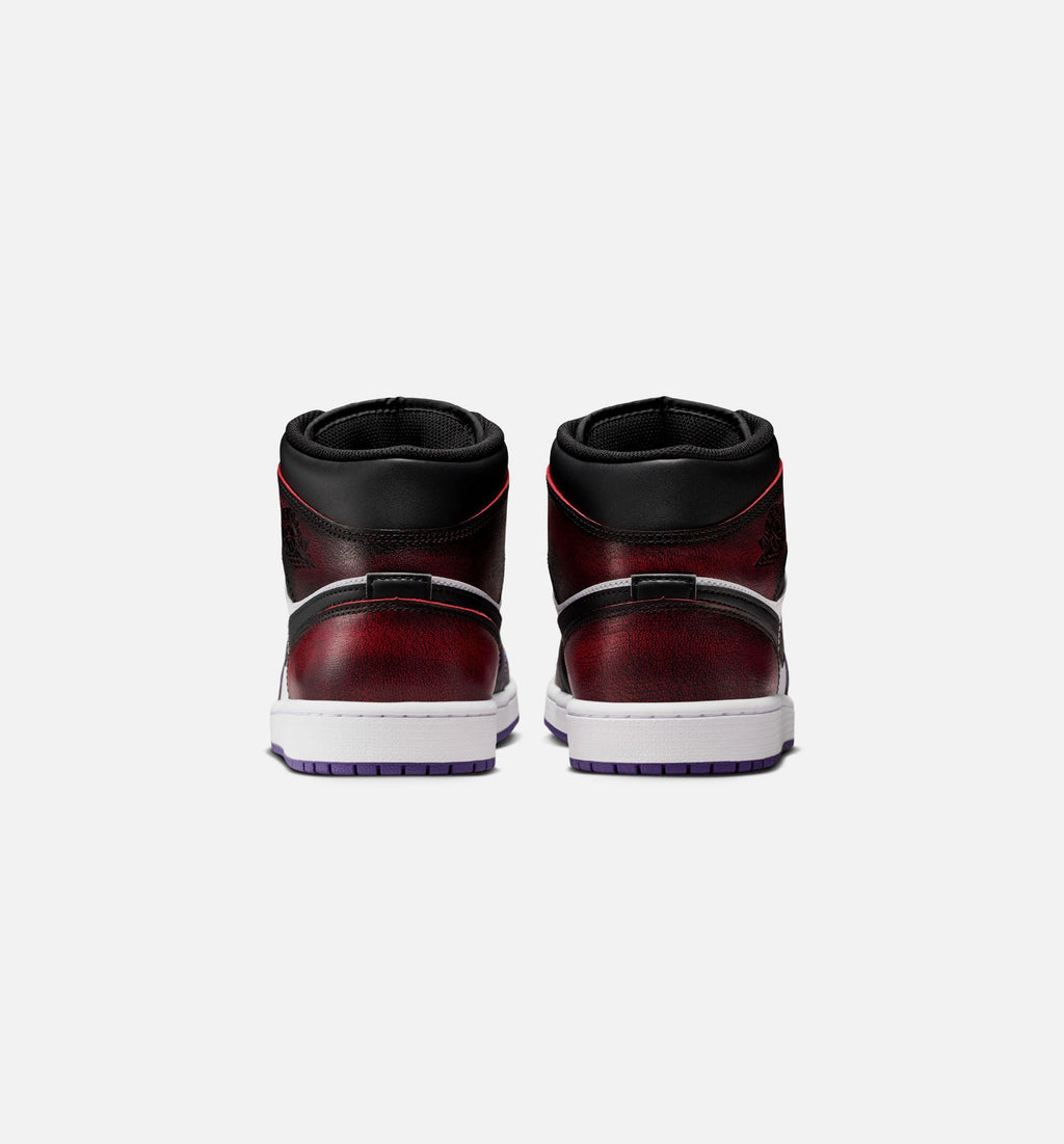 Air Jordan 1 Mid SE Men’s Lifestyle Shoe – True Red/White/Court Purple/Black