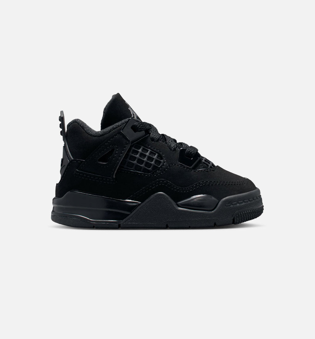Air Jordan 4 Retro Black Cat Infant/Toddler Lifestyle Shoe – Black/Light Graphite