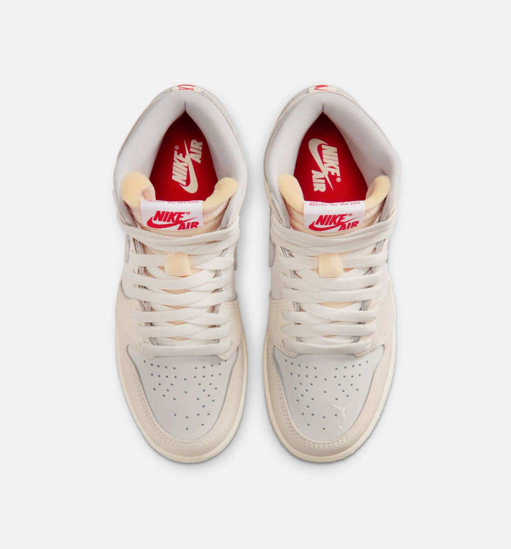 Air Jordan 1 Retro High OG Grade School Lifestyle Shoe – Sail/University Red/Pale Ivory/Coconut Milk/Phantom