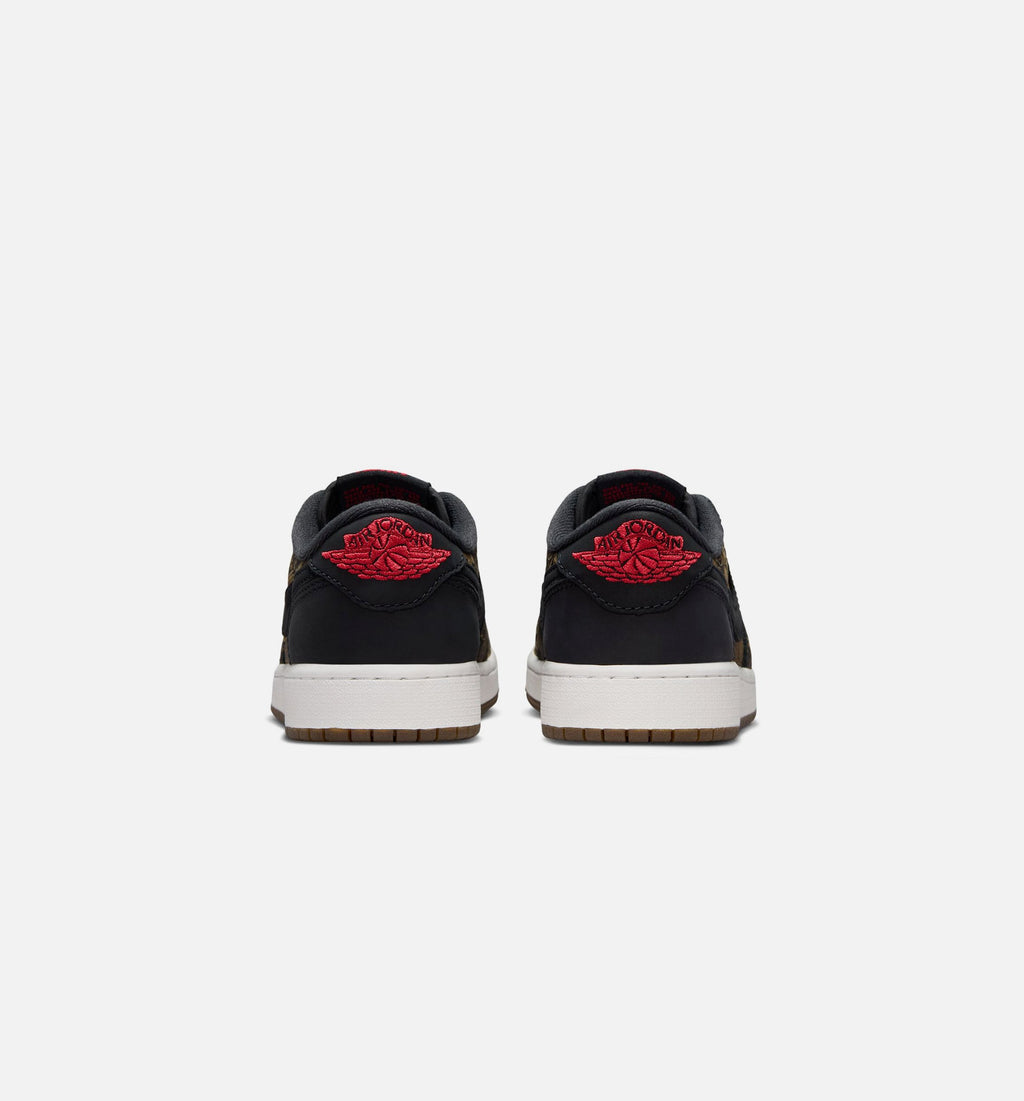 Air Jordan 1 Retro Low OG Laser Grade School Lifestyle Shoe – Black/Varsity Red/Summit White