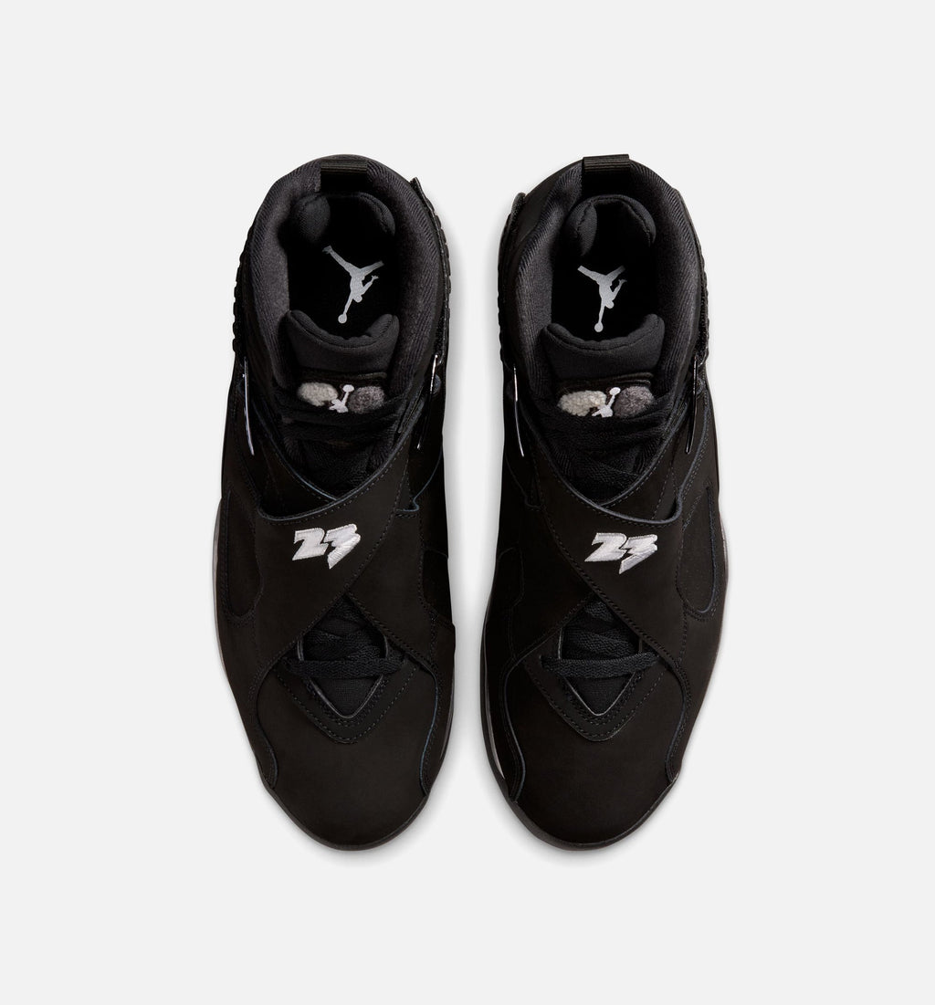 Air Jordan 8 Retro Chrome Black and Light Graphite Men’s Lifestyle Shoe – Black/White/Light Graphite
