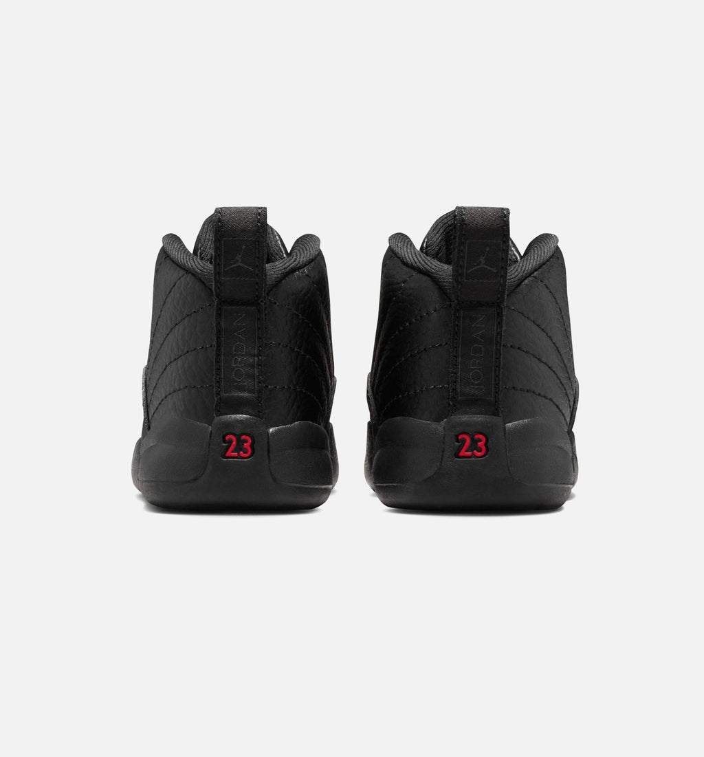 Air Jordan 12 Retro Bloodline Infant/Toddler Lifestyle Shoe – Black/Varsity Red