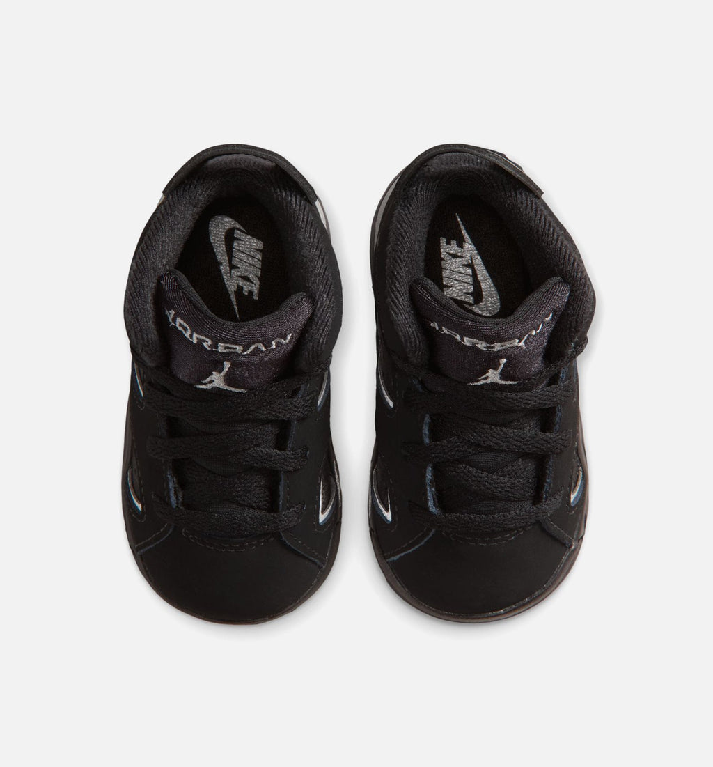 Air Jordan 6 Cap & Gown Infant/Toddler Lifestyle Shoe – Black/Reflective Silver/Black