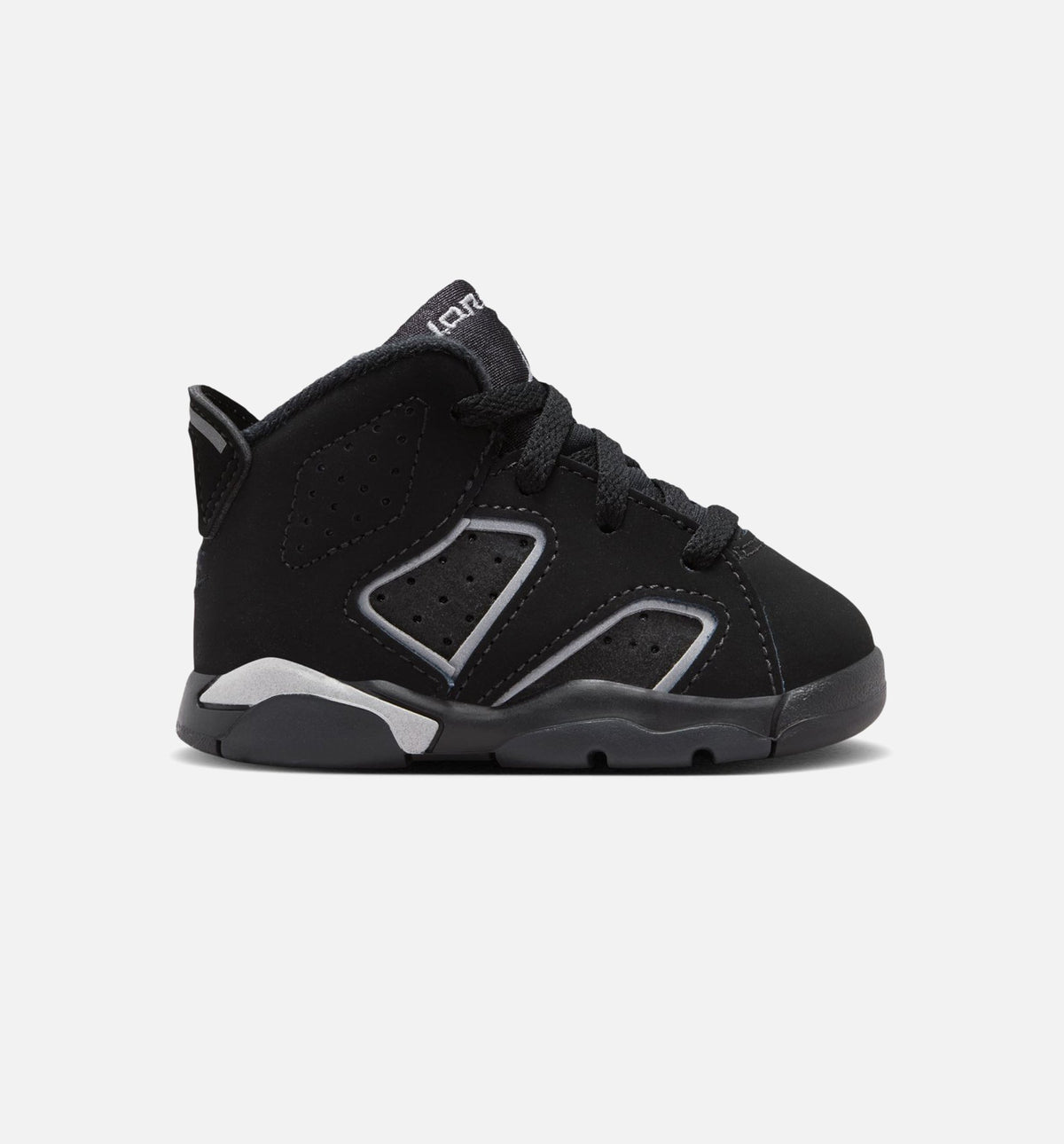 Air Jordan 6 Cap & Gown Infant/Toddler Lifestyle Shoe – Black/Reflective Silver/Black