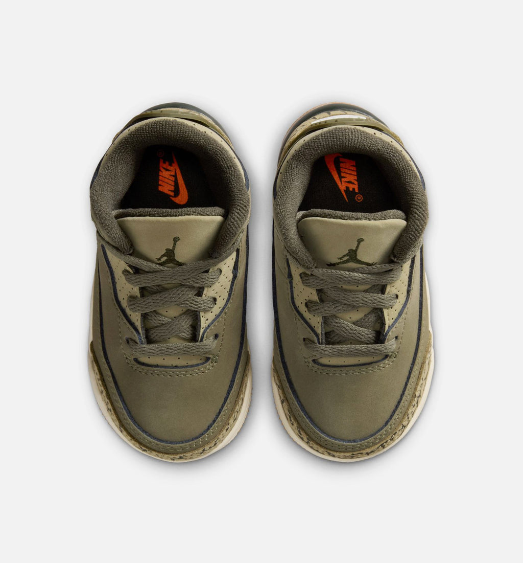Air Jordan 3 Retro Medium Olive Infant/Toddler Lifestyle Shoe – Medium Olive/Sequoia/Neutral Olive/Sail
