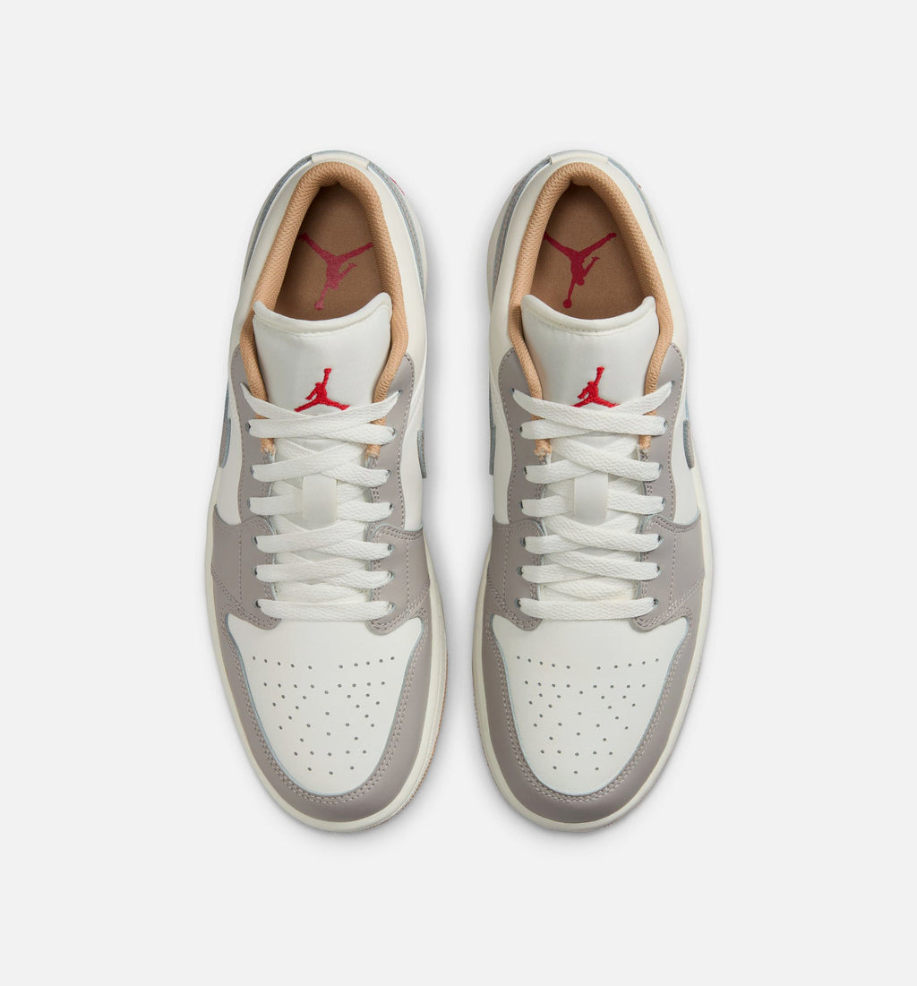 Air Jordan 1 Low Men’s Lifestyle Shoe – Sail/Fire Red/College Grey/Hemp