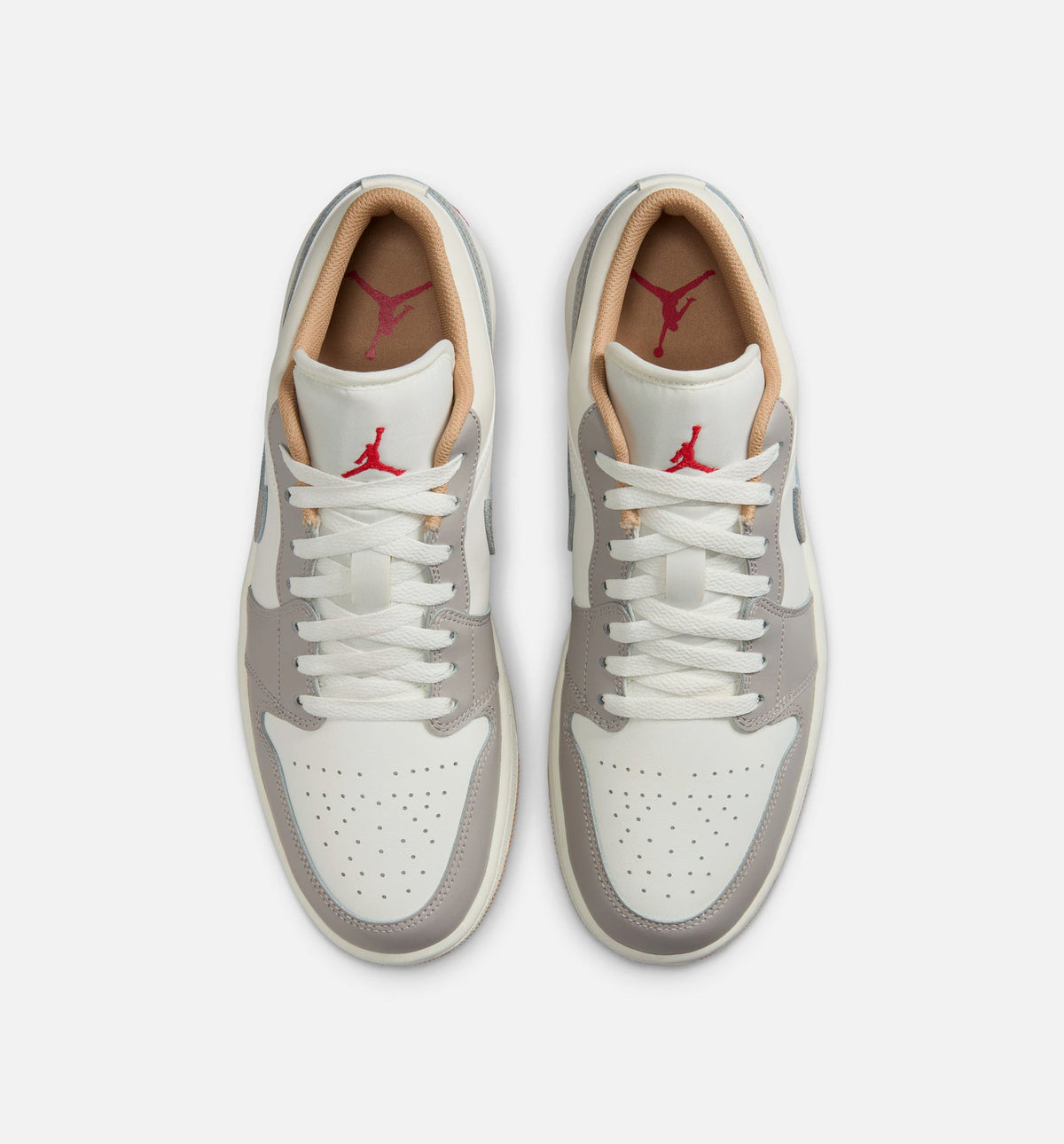 Air Jordan 1 Low Men’s Lifestyle Shoe – Sail/Fire Red/College Grey/Hemp