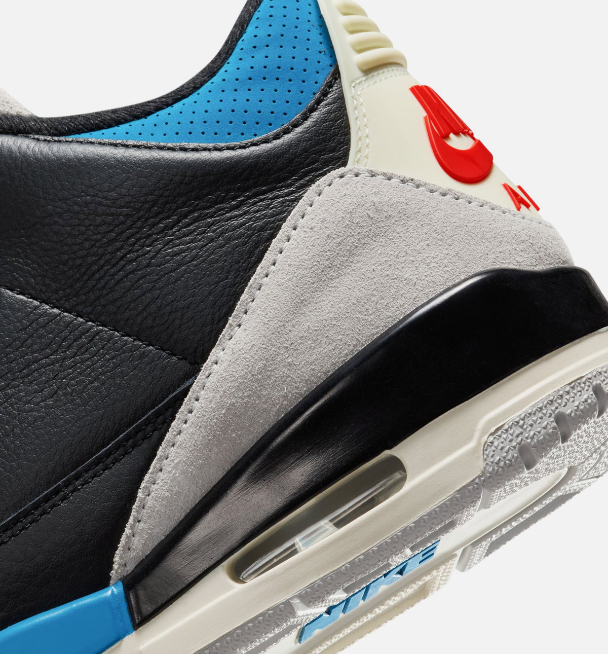 Air Jordan 3 Retro OG Rare Air Men’s Lifestyle Shoe – Black/Chile Red/Neutral Grey