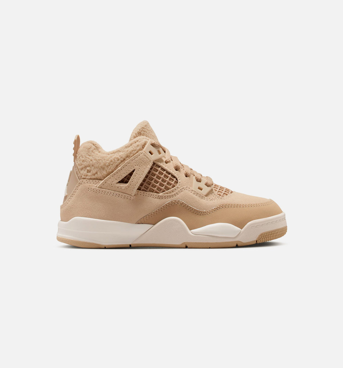 Air Jordan 4 Retro Cozy Girl Preschool Lifestyle Shoe – Hemp/Light Orewood Brown