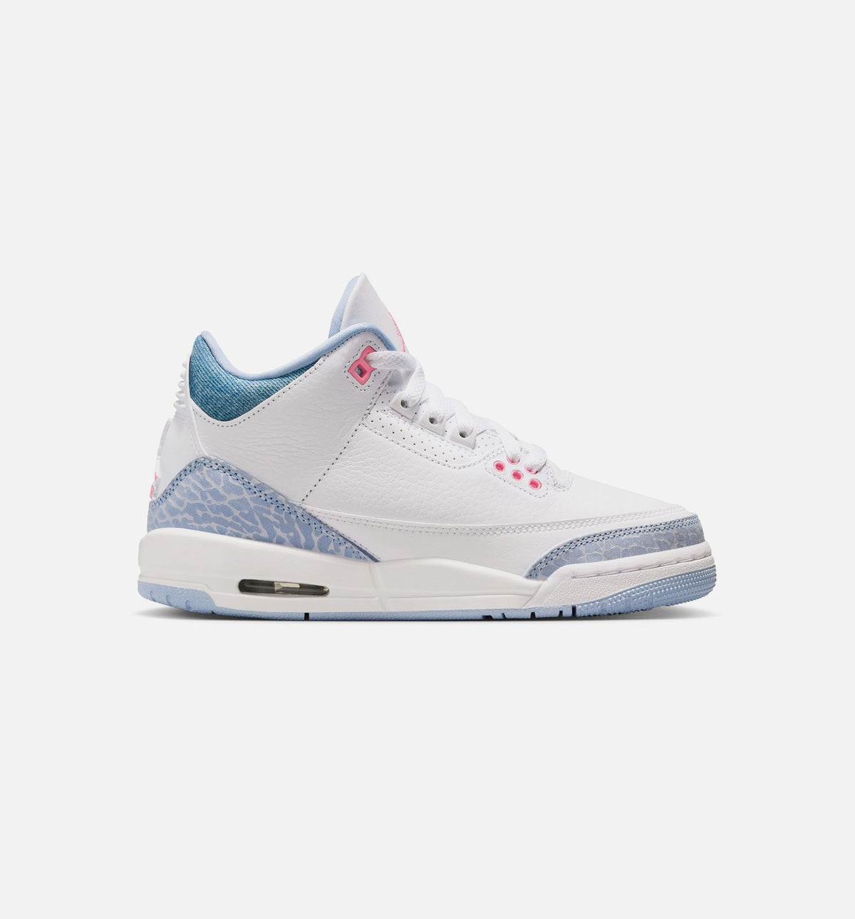 Air Jordan 3 Retro Cobalt Bliss Grade School Lifestyle Shoe – White/Cobalt Bliss/Football Grey/Pink Glow