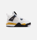 Air Jordan 4 Retro Rare Air Tour Yellow Infant/Toddler Lifestyle Shoe – White/Dark Blue Grey/Black/Tour Yellow