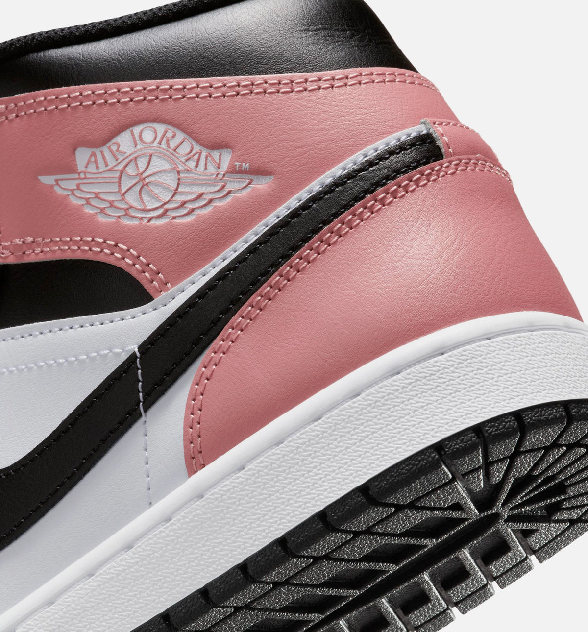 Air Jordan 1 Mid Men’s Lifestyle Shoe – White/Rust Pink/Black