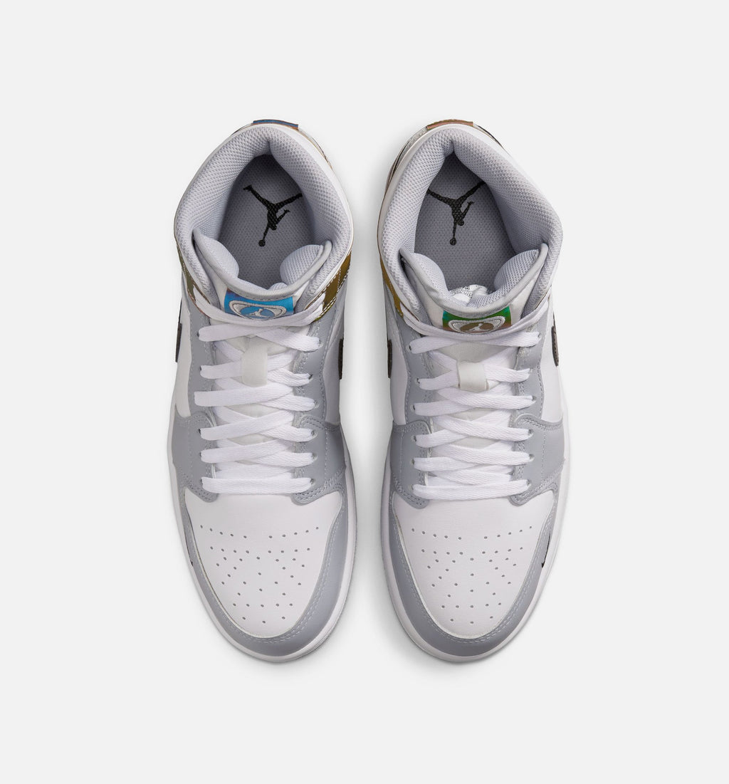 Air Jordan 1 Mid SE Men’s Lifestyle Shoe – Black/White/Wolf Grey
